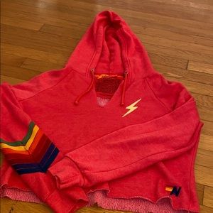 Aviator cropped hoodie